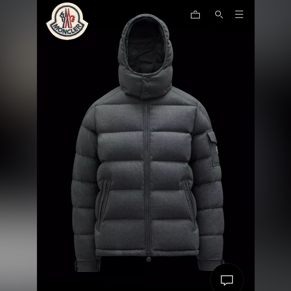 Brand new only worn once Men’s Moncler Mongenevre short down jacket in grey